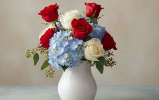 Memorial Day Flowers of Roses and Hydrangea